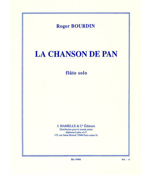 LEDUC Bourdin R. - La Chanson De Pan - Flute Solo
