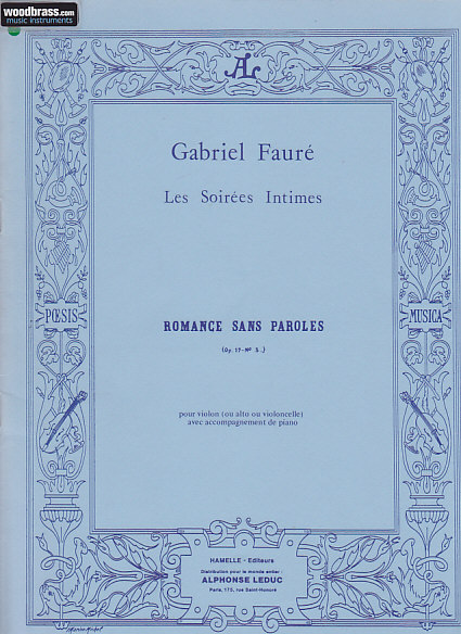 LEDUC FAURE GABRIEL - ROMANCE SANS PAROLES OP.17 N°3 (OU ALTO OU VIOLONCELLE)