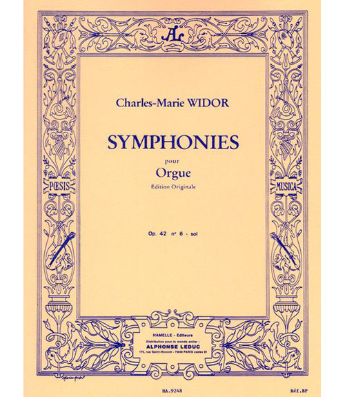 HAMELLE EDITEURS WIDOR C.M. - SYMPHONIE POUR ORGUE OP.42 N°6