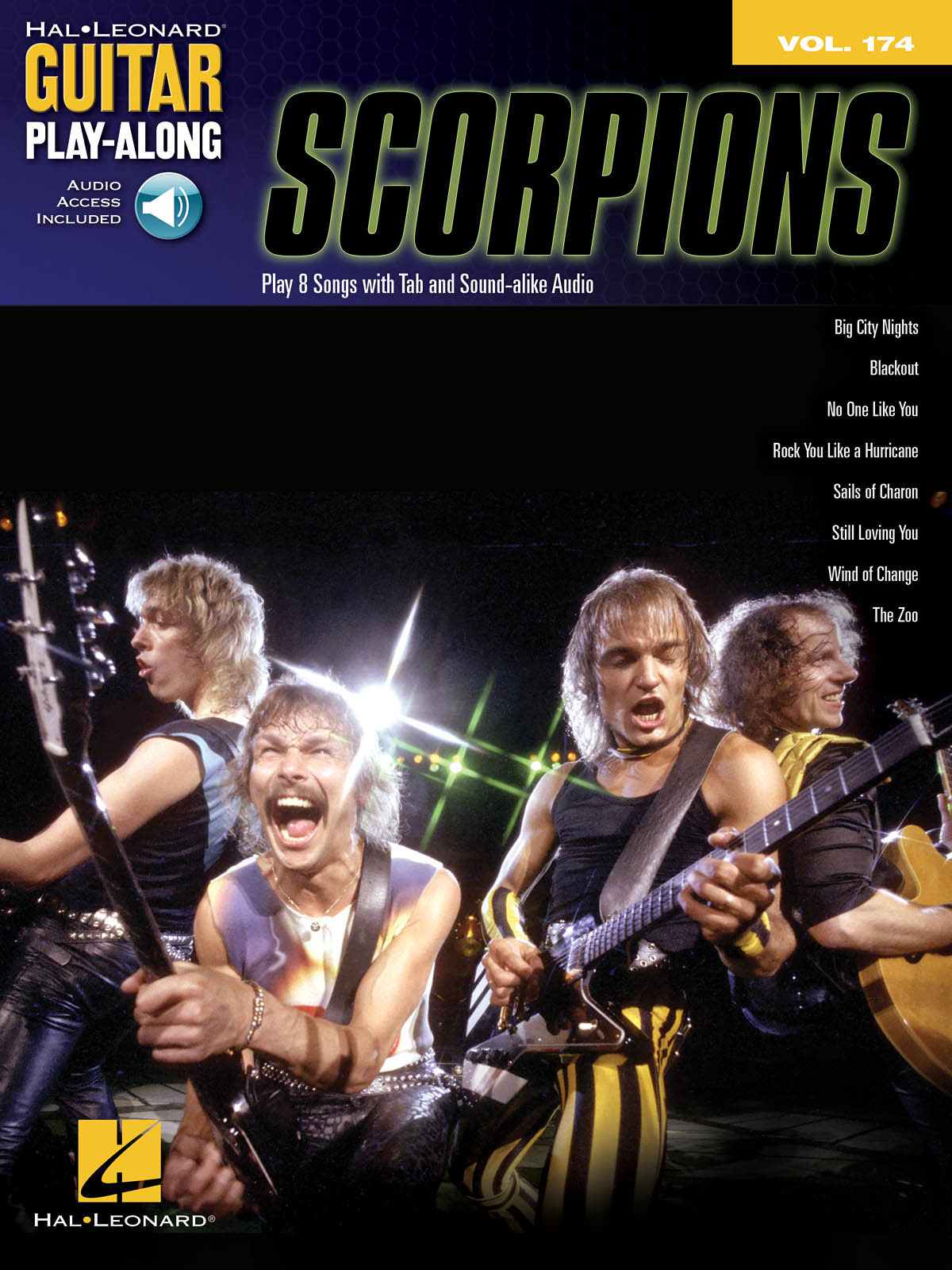 HAL LEONARD SCORPIONS - GUITAR PLAY ALONG VOL.174 + AUDIO TRACKS - GUITARE TAB 