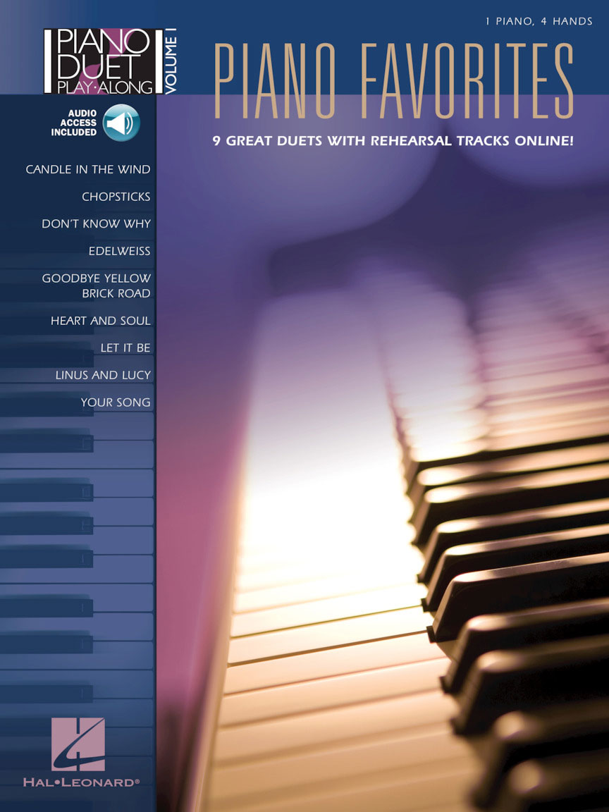 HAL LEONARD PIANO DUET PLAY ALONG VOL.1 - FAVORITES 9 DUETS + AUDIO TRACKS