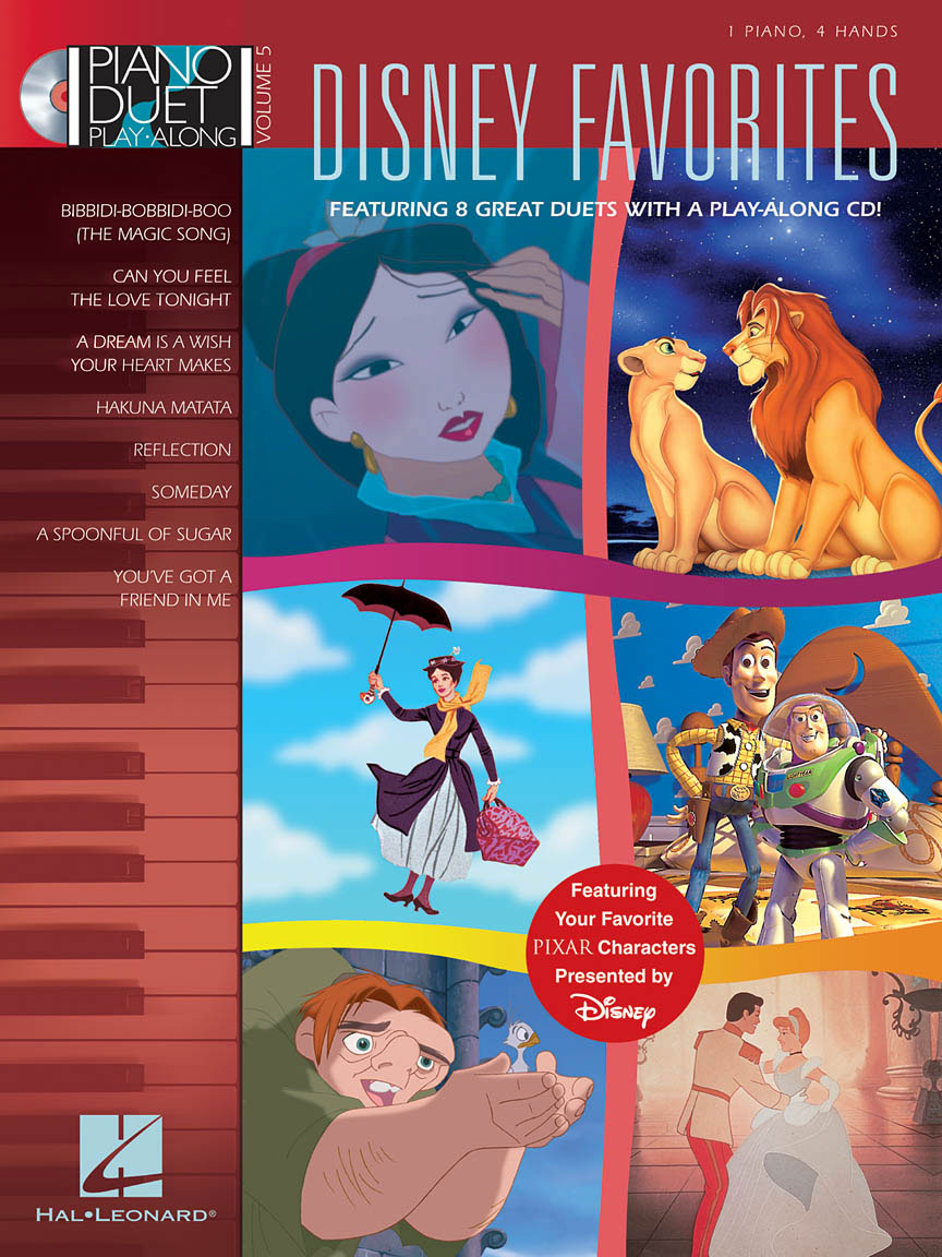HAL LEONARD PIANO DUET PLAY ALONG VOL.5 - DISNEY FAVORITES + AUDIO EN LIGNE