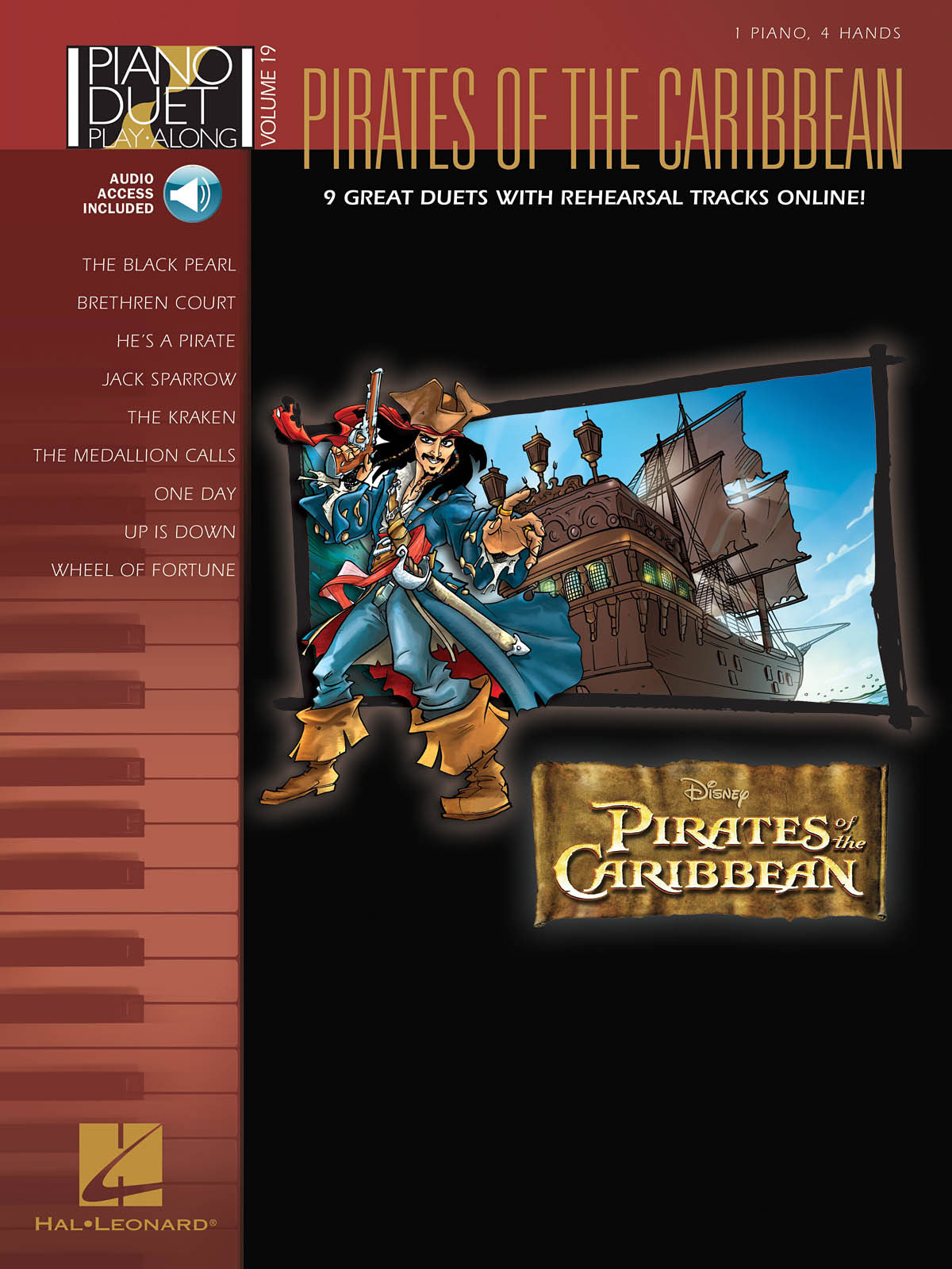 HAL LEONARD KLOSE CAROL - PIANO DUET PLAY ALONG VOL.19 - PIRATES OF THE CARIBBEAN + AUDIO TRACKS