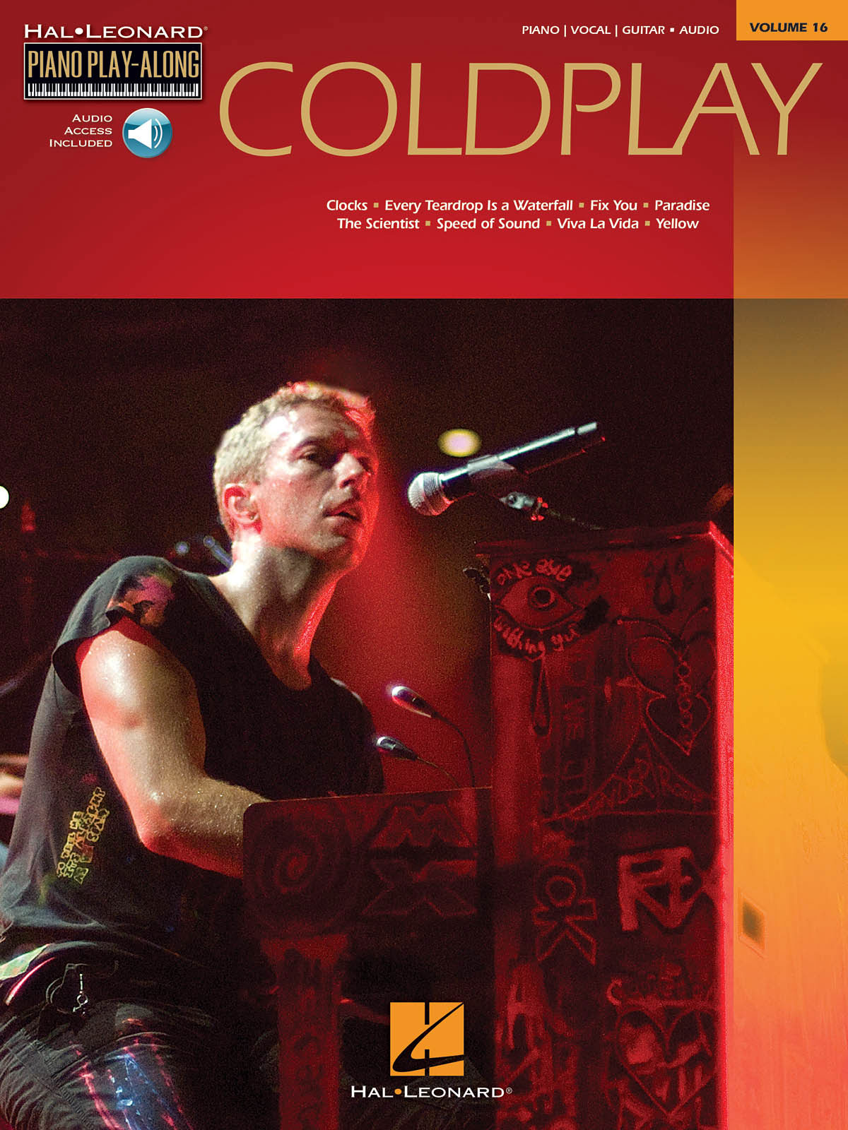 HAL LEONARD PIANO PLAY ALONG VOLUME 16 COLDPLAY + AUDIO TRACKS - PVG