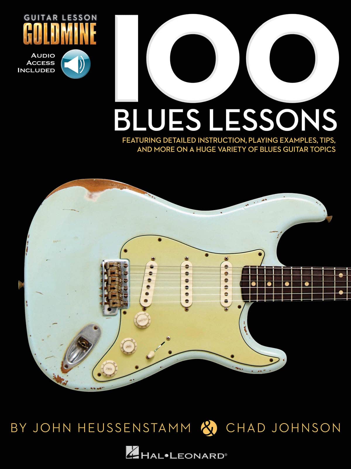 HAL LEONARD GUITAR LESSON GOLDMINE 100 BLUES LESSONS+ 2AUDIO EN LIGNE - GUITAR TAB