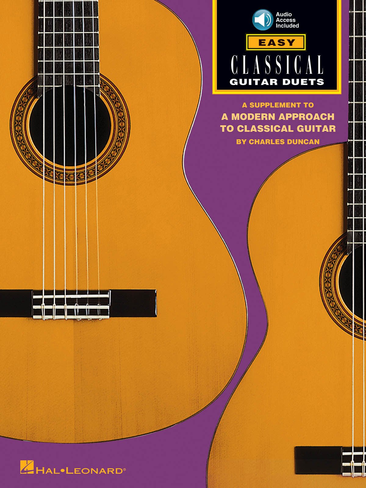 HAL LEONARD EASY CLASSICAL GUITAR DUETS + AUDIO TRACKS - CLASSICAL GUITAR
