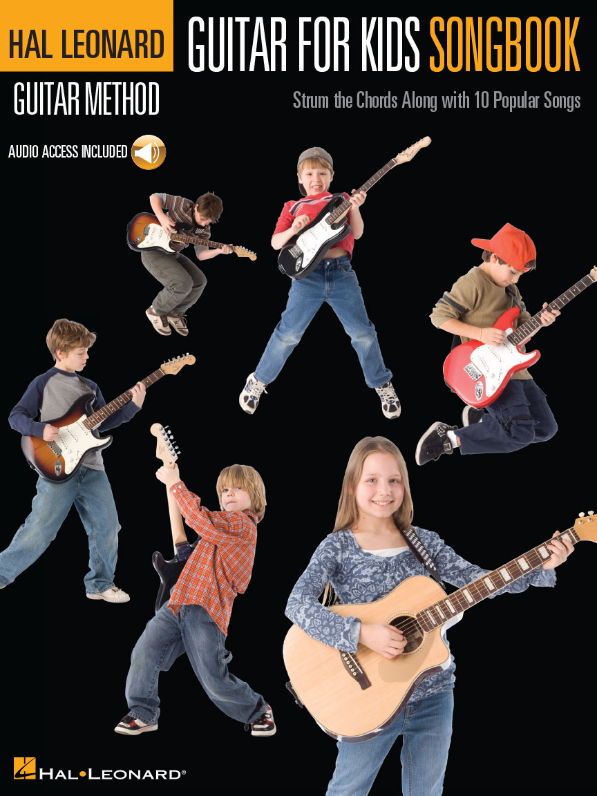 HAL LEONARD HAL LEONARD GUITAR METHOD - GUITAR FOR KIDS SONGBOOK + AUDIO TRACKS - LYRICS AND CHORDS