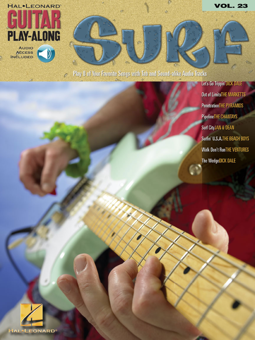 HAL LEONARD GUITAR PLAY ALONG VOL.023 SURF TAB + AUDIO TRACKS