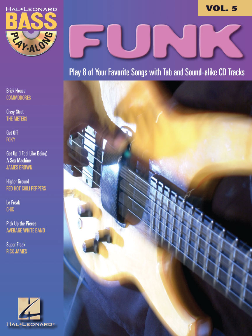 HAL LEONARD BASS PLAY ALONG VOL.5 - FUNK + AUDIO EN LIGNE - BASS TAB 