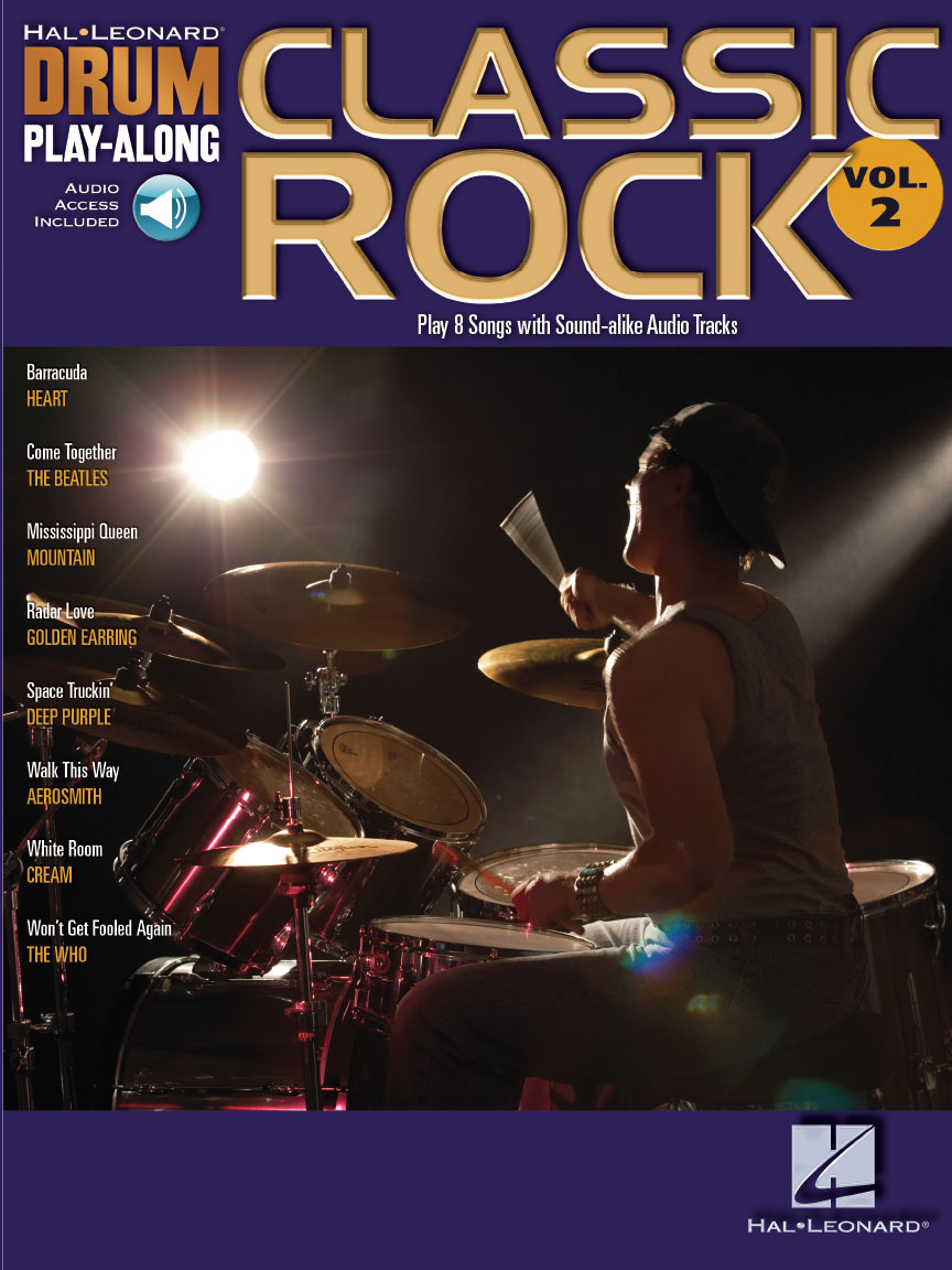 HAL LEONARD DRUM PLAY ALONG VOL.02 CLASSIC ROCK + AUDIO TRACKS