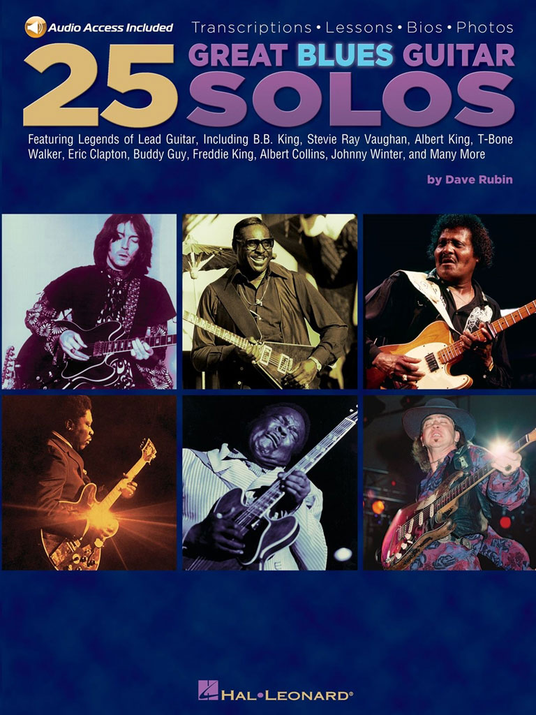 HAL LEONARD 25 GREAT BLUES GUITAR SOLOS WITH TAB GUITAR + AUDIO TRACKS - GUITAR TAB