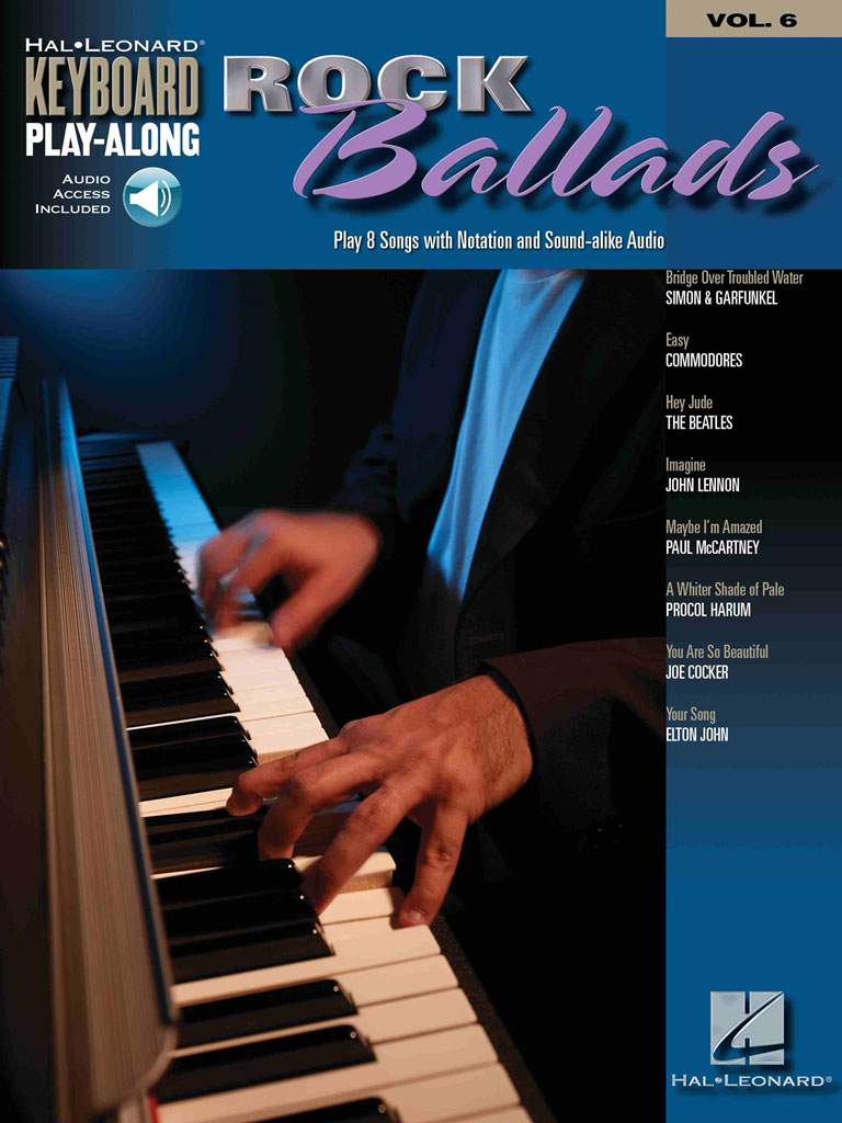 HAL LEONARD Keyboard Play Along Vol.6 - Rock Ballads + Audio En Ligne