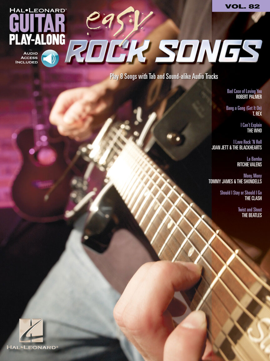 HAL LEONARD GUITAR PLAY ALONG VOL.82 - EASY ROCK SONGS + AUDIO EN LIGNE - GUITAR TAB