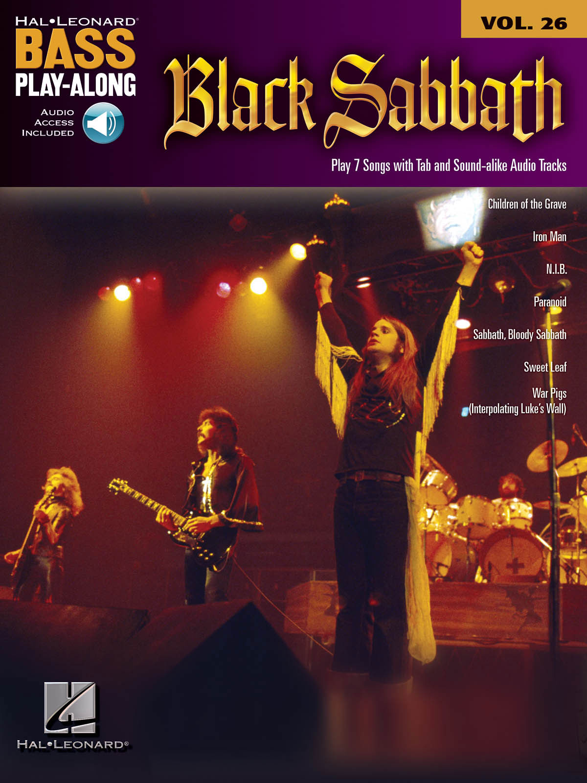 HAL LEONARD BLACK SABBATH - PLAY ALONG VOL.26 + AUDIO EN LIGNE - BASS TAB