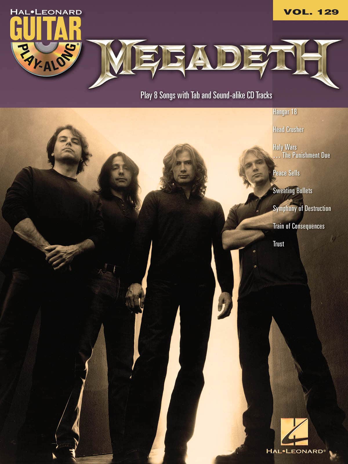 HAL LEONARD GUITAR PLAY ALONG VOL.129 MEGADETH + AUDIO EN LIGNE - GUITAR TAB