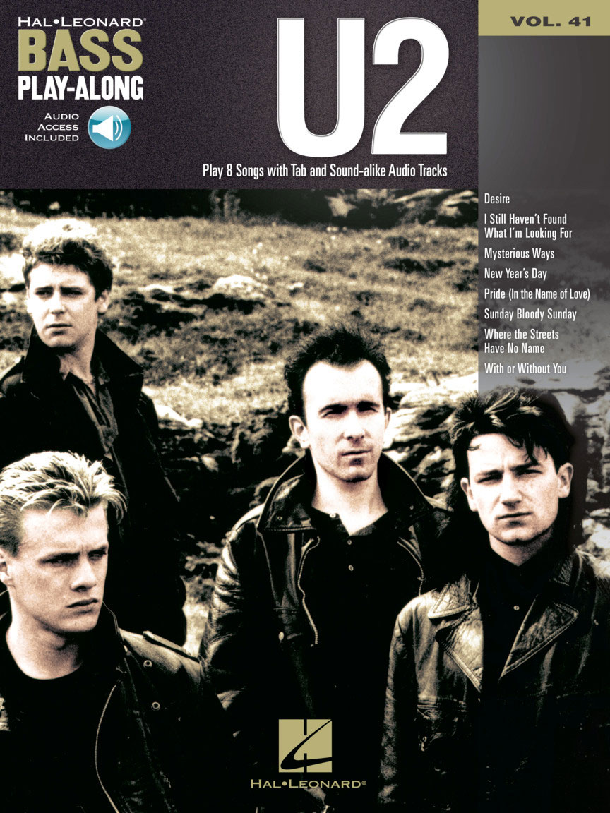 HAL LEONARD BASS PLAY ALONG VOLUME 41 U2 + AUDIO EN LIGNE - BASS GUITAR