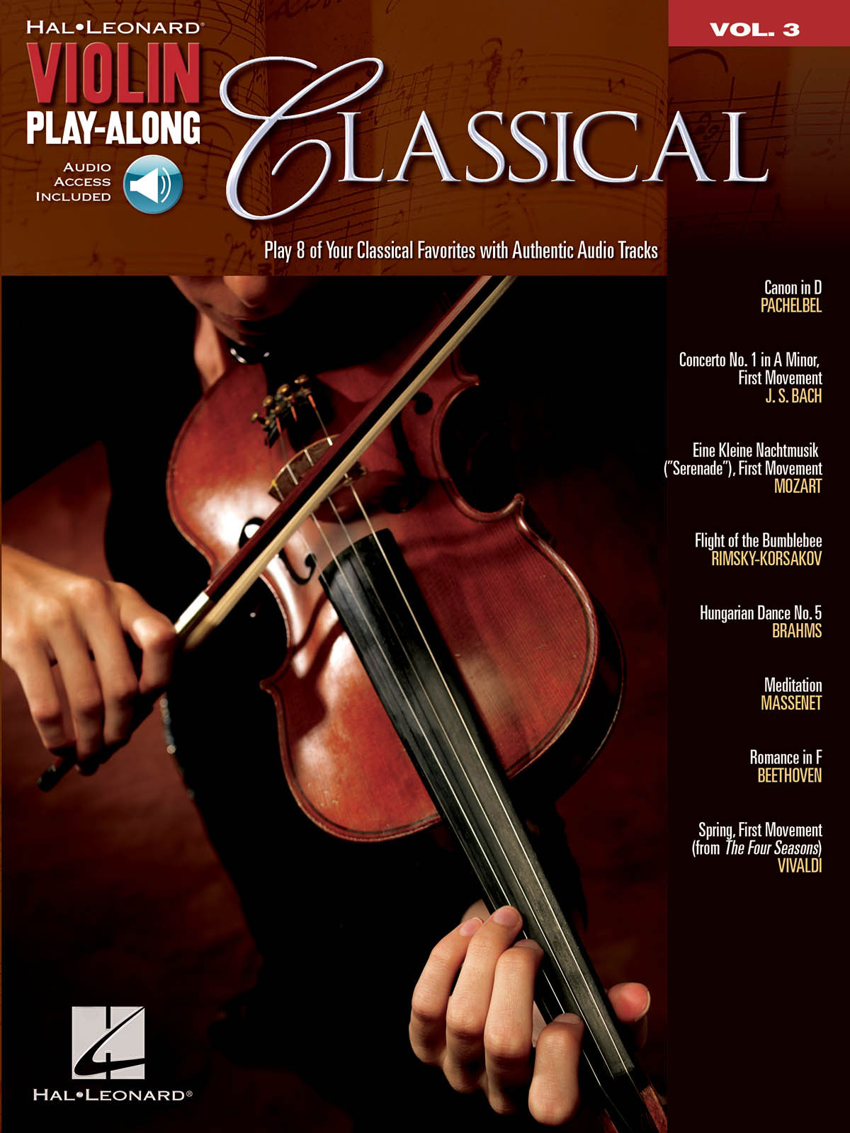 HAL LEONARD VIOLIN PLAY ALONG VOL.3 - CLASSICAL + AUDIO TRACKS