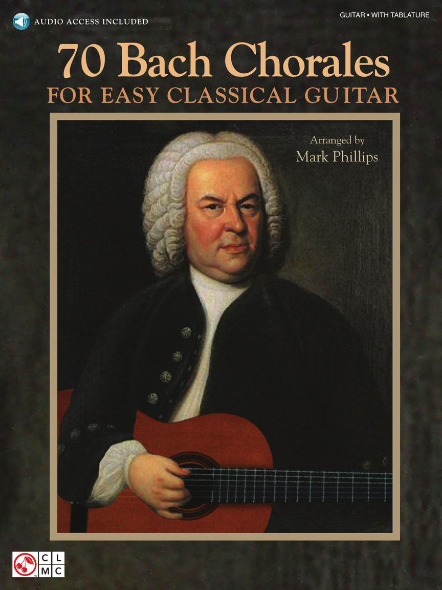 HAL LEONARD 70 BACH CHORALES FOR EASY CLASSICAL GUITAR + AUDIO TRACKS - GUITAR