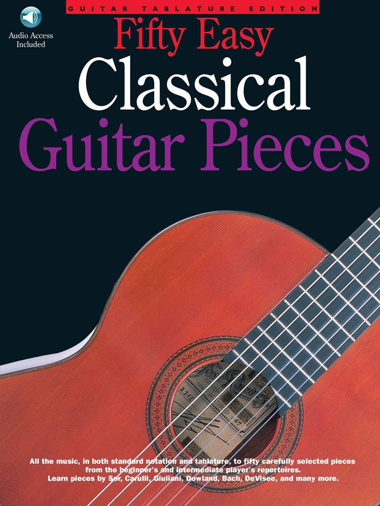 AMSCO FIFTY EASY CLASSICAL GUITAR PIECES + AUDIO EN LIGNE - GUITAR TAB