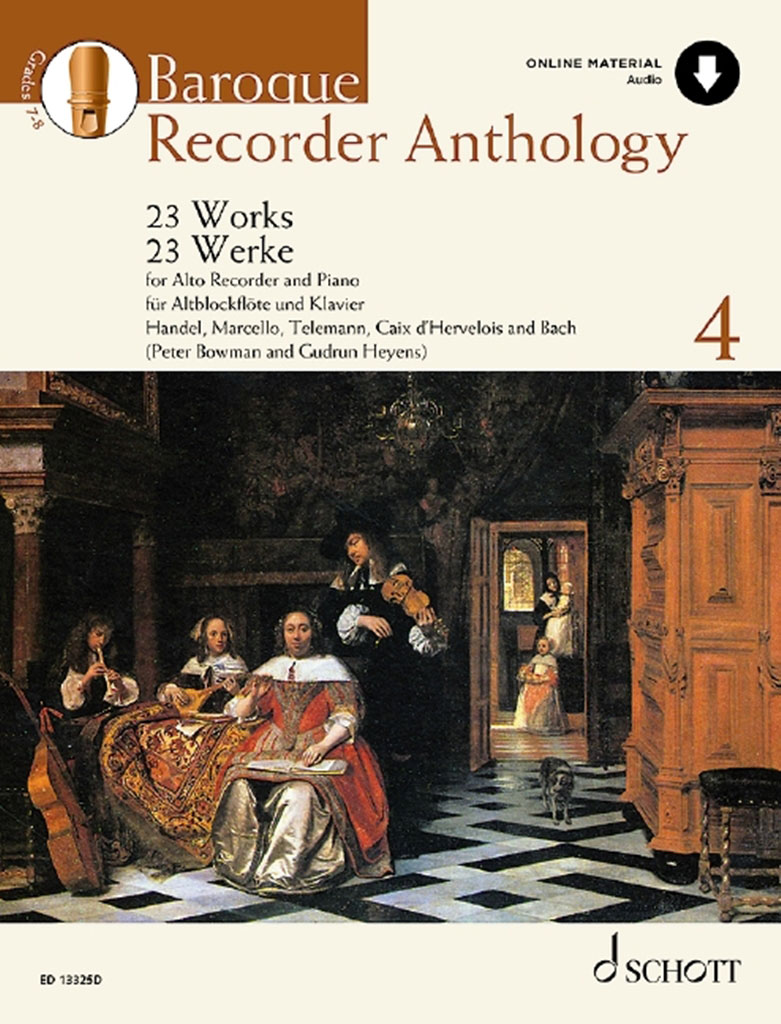 SCHOTT Bowman P./ Heyens G. - Baroque Recorder Anthology Vol.4 + Audio En Ligne