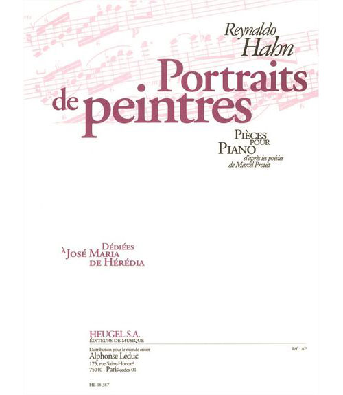 HAHN R. - PORTRAITS DE PEINTRES - PIANO