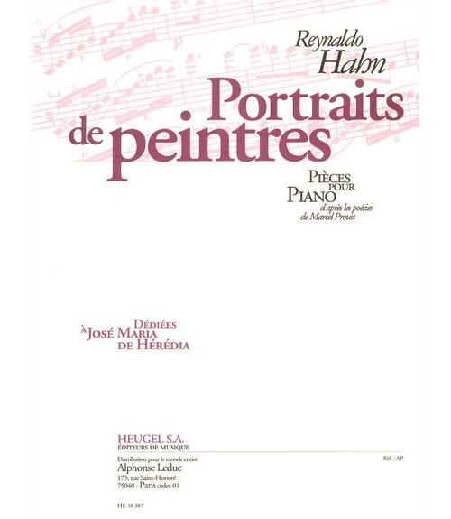 HEUGEL HAHN R. - PORTRAITS DE PEINTRES - PIANO