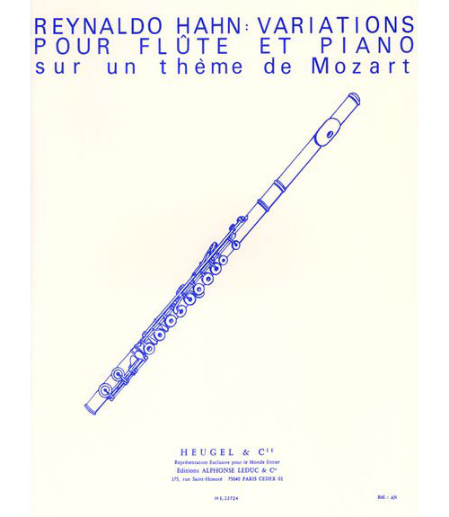 HEUGEL HAHN REYNALDO - VARIATIONS POUR FLUTE ET PIANO SUR UN THEME DE MOZART