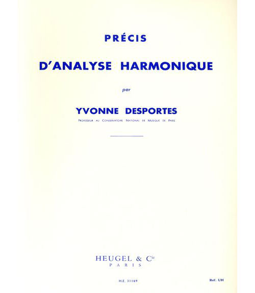 HEUGEL DESPORTES YVONNE - PRECIS D'ANALYSE HARMONIQUE