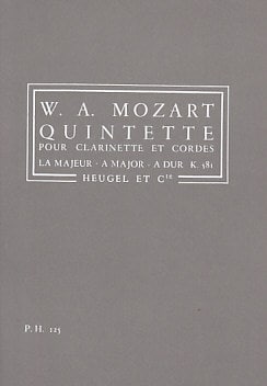 HEUGEL MOZART W. A. - QUINTETTE KV 581 - CONDUCTEUR DE POCHE