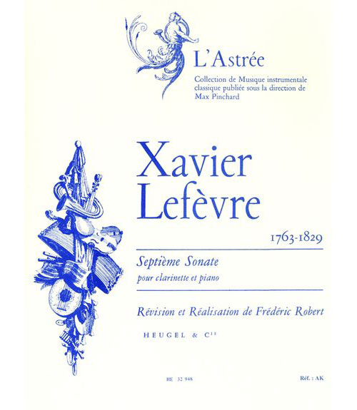 LEDUC LEFEVRE / ROBERT - SONATE N°7 -CLARINETTE ET PIANO 
