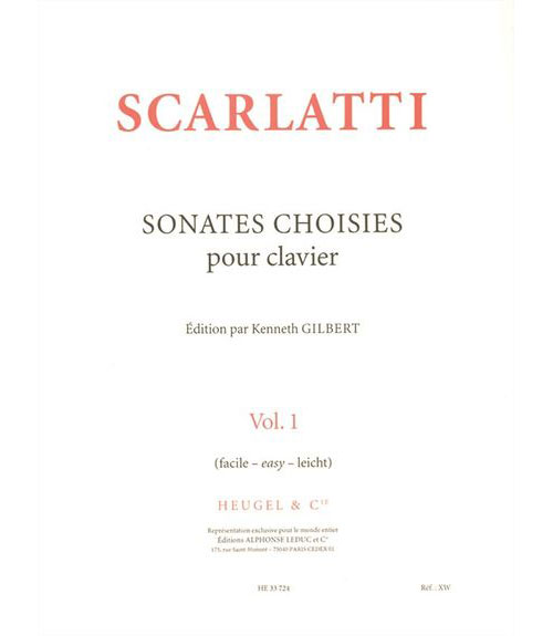 HEUGEL SCARLATTI DOMENICO - SONATES CHOISIES POUR CLAVECIN - VOL 1 (FACILE)