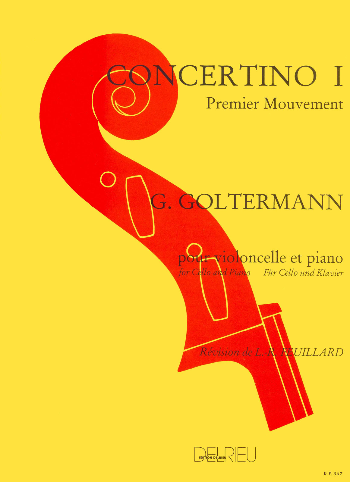 EDITION DELRIEU Goltermann Georg - Concerto N°1 Op.14 En La Min. - Premier Mouvement - Violoncelle, Piano