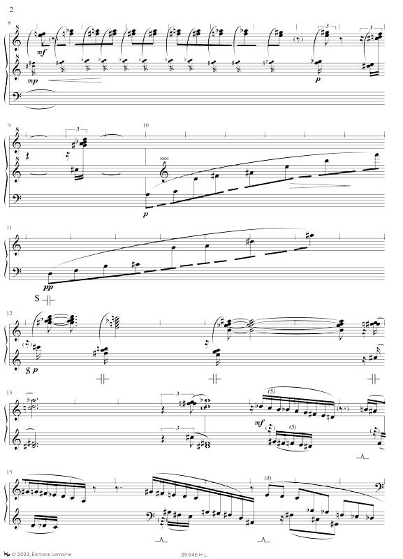LEMOINE MURAIL - IMPRESSION, SOLEIL LEVANT - PIANO