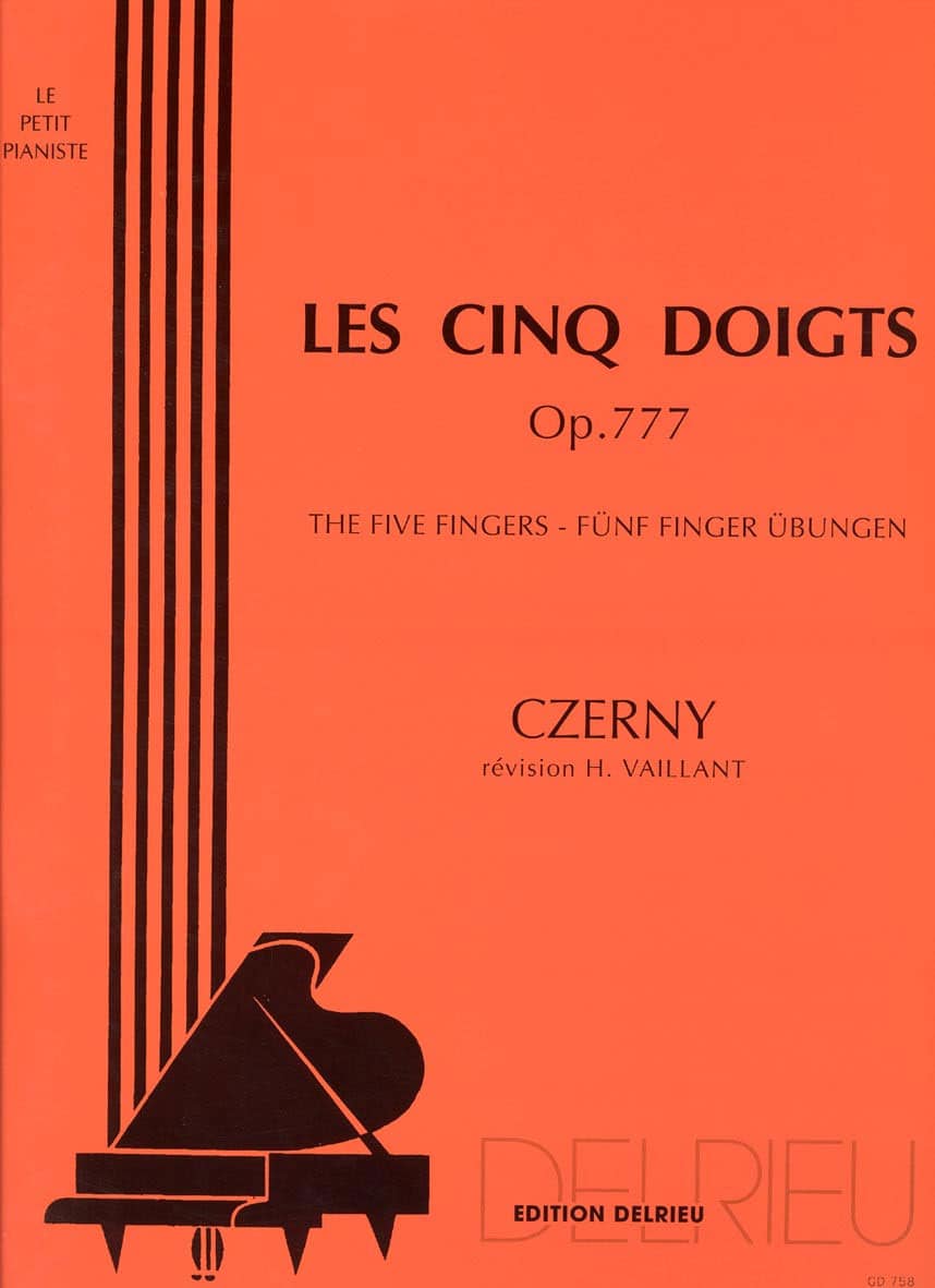 EDITION DELRIEU CZERNY CARL - LES 5 DOIGTS OP.777 - PIANO