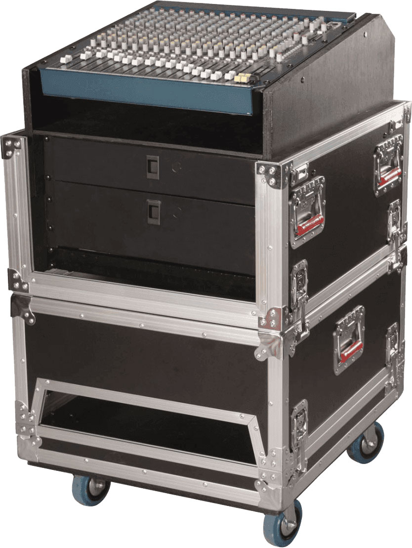 GATOR Bois G-tour Pour Console de Mixage 14 U avec Rack 6 U Intgr