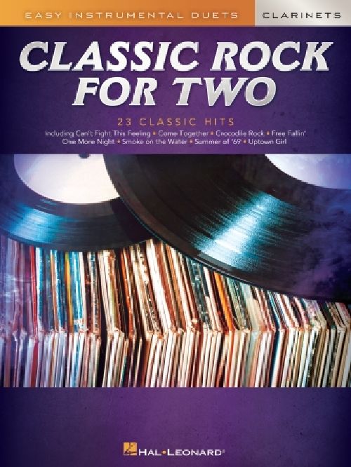HAL LEONARD CLASSIC ROCK FOR TWO CLARINETS - 2 CLARINETTES