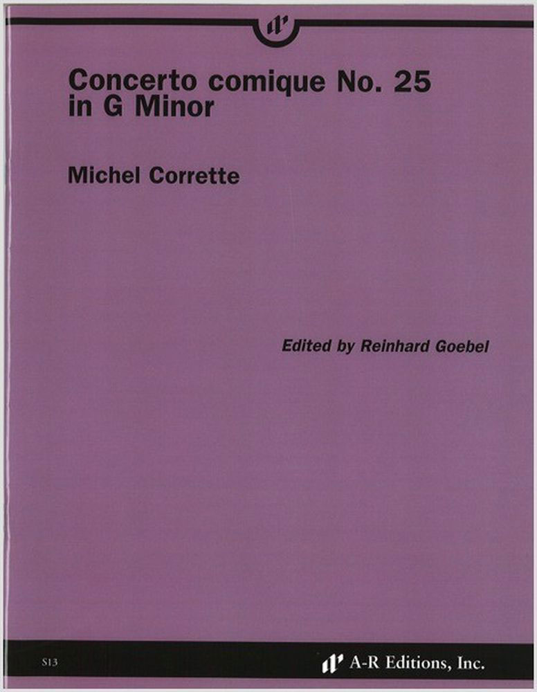 A-R EDITIONS Corrette M. - Concerto Comique N° 25 In G Minor