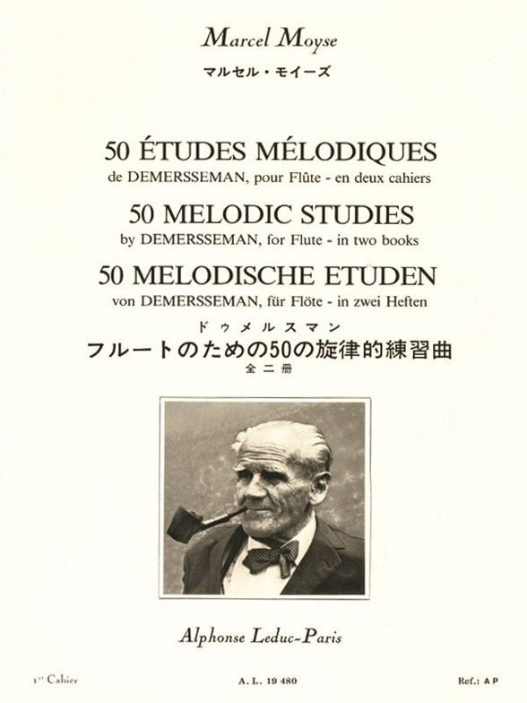 LEDUC MOYSE MARCEL - 50 ETUDES MELODIQUES OP.4 D'APRES DEMERSSEMAN POUR LA FLUTE VOL.1 