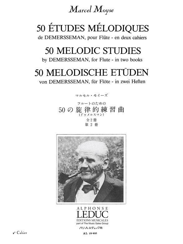 LEDUC Moyse Marcel - 50 Etudes Melodiques Op.4 D'apres Demersseman Pour La Flute Vol.2