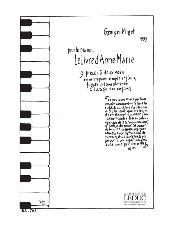 LEDUC Migot Georges - Le Livre d'ANNE-marie