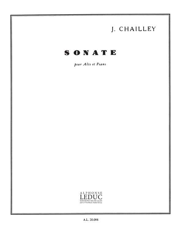 LEDUC CHAILLEY JACQUES - SONATE POUR ALTO ET PIANO