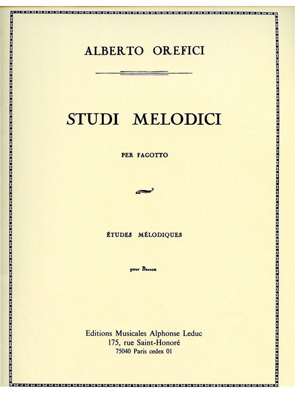 LEDUC OREFICI A. - STUDI MELODICI - BASSON 