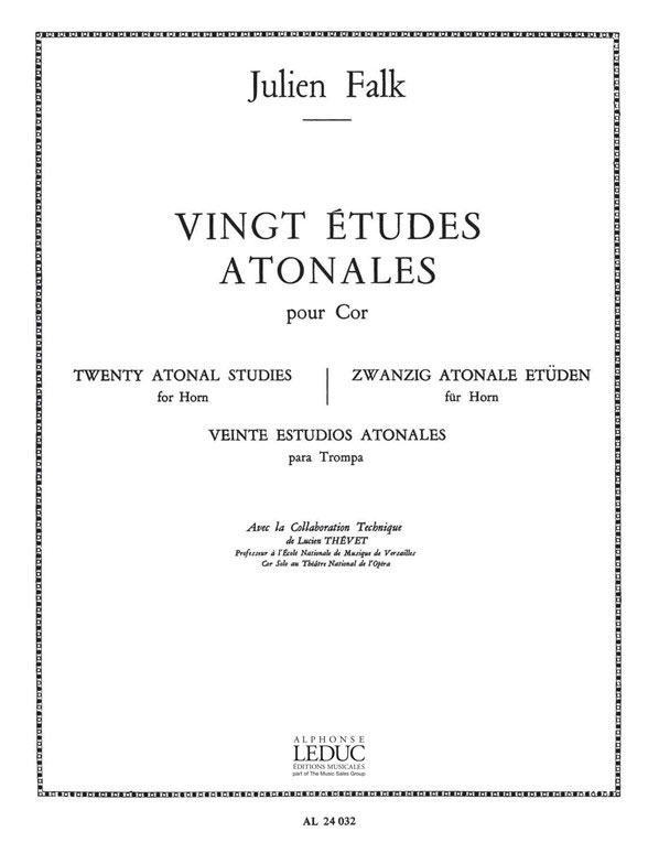 LEDUC FALK JULIEN - 20 ETUDES ATONALES - COR