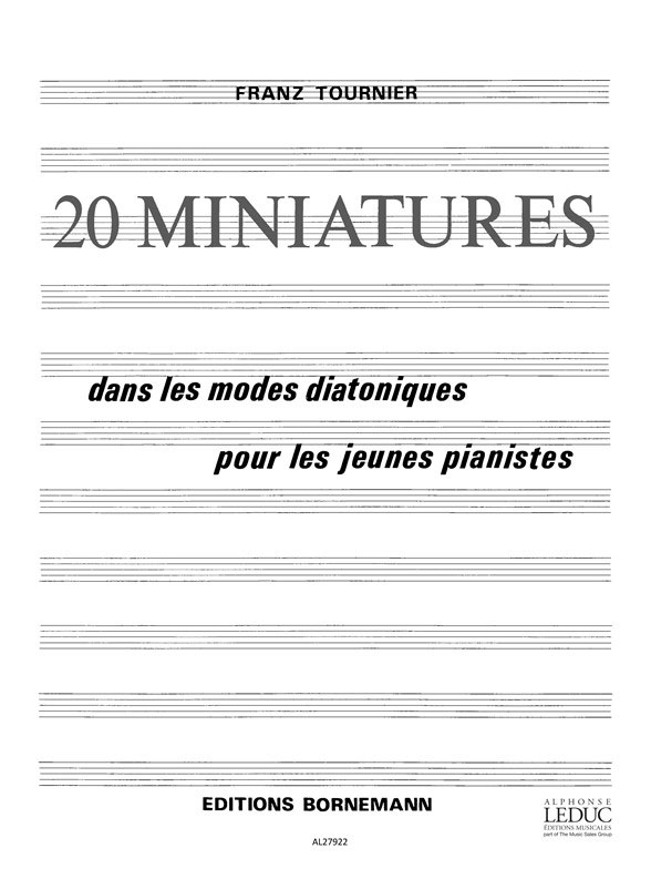 BORNEMANN TOURNIER FRANZ - 20 MINIATURES - PIANO