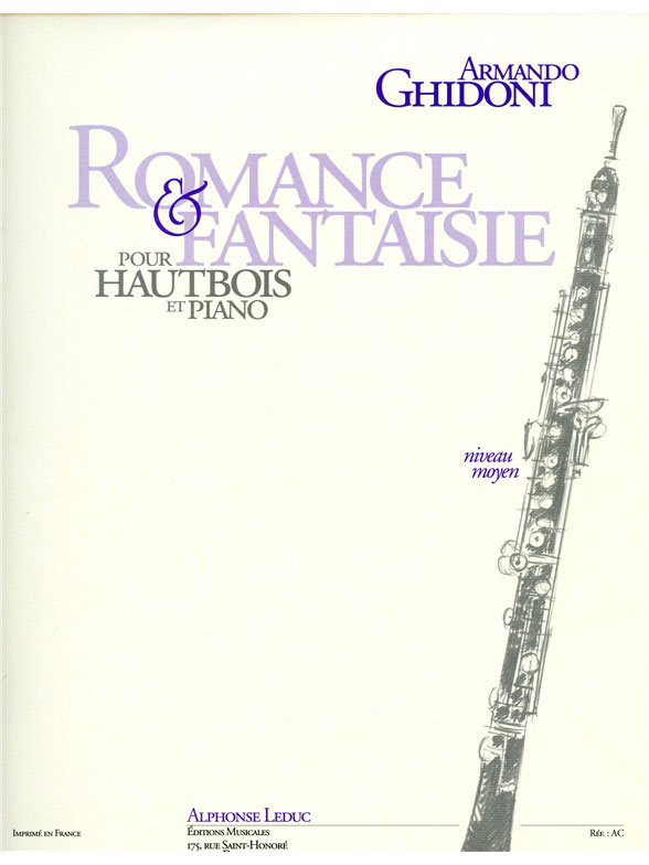 LEDUC GHIDONI ARMANDO - ROMANCE ET FANTAISIE - HAUTBOIS & PIANO