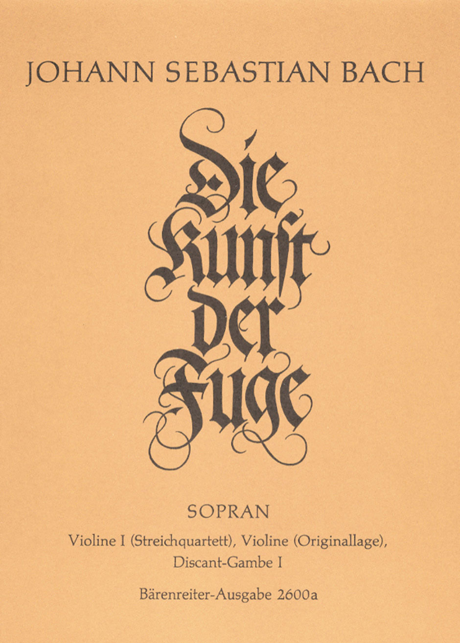 BARENREITER BACH J.S. DIE KUNST DER FUGE DESSUS DE VIOLE 1