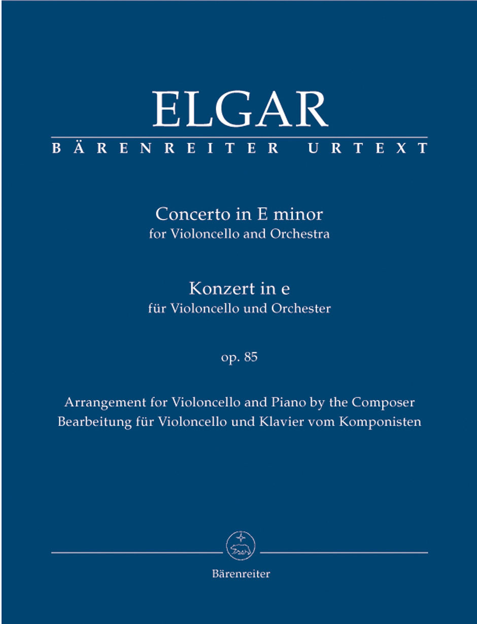 BARENREITER Elgar E. - Konzert Fur Violoncello Und Orchester Op.85 - Violoncelle et Piano