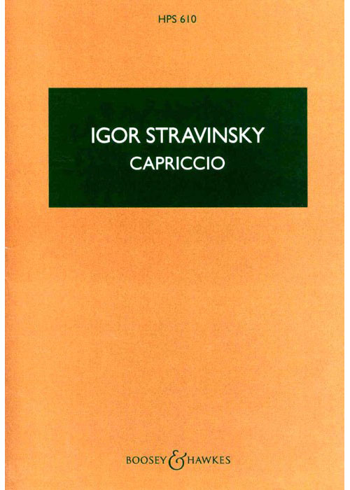 BOOSEY & HAWKES STRAVINSKY IGOR - CAPRICCIO - CONDUCTEUR