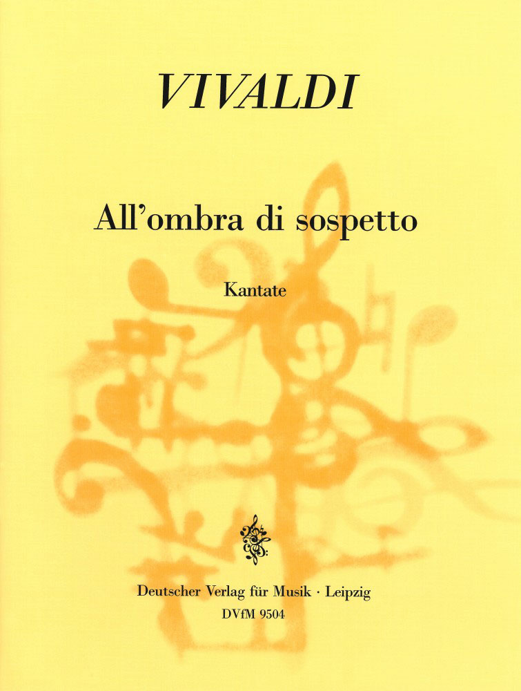 EDITION BREITKOPF VIVALDI ANTONIO - ALL'OMBRA DI SOSPETTO - VOICE, FLUTE, BASSO CONTINUO