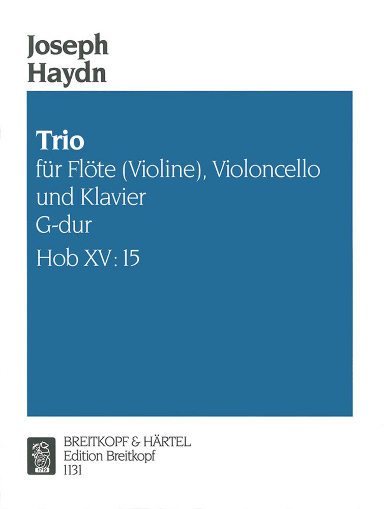 EDITION BREITKOPF HAYDN J. - TRIO HOB XV: 15 FLUTE, CELLO & PIANO